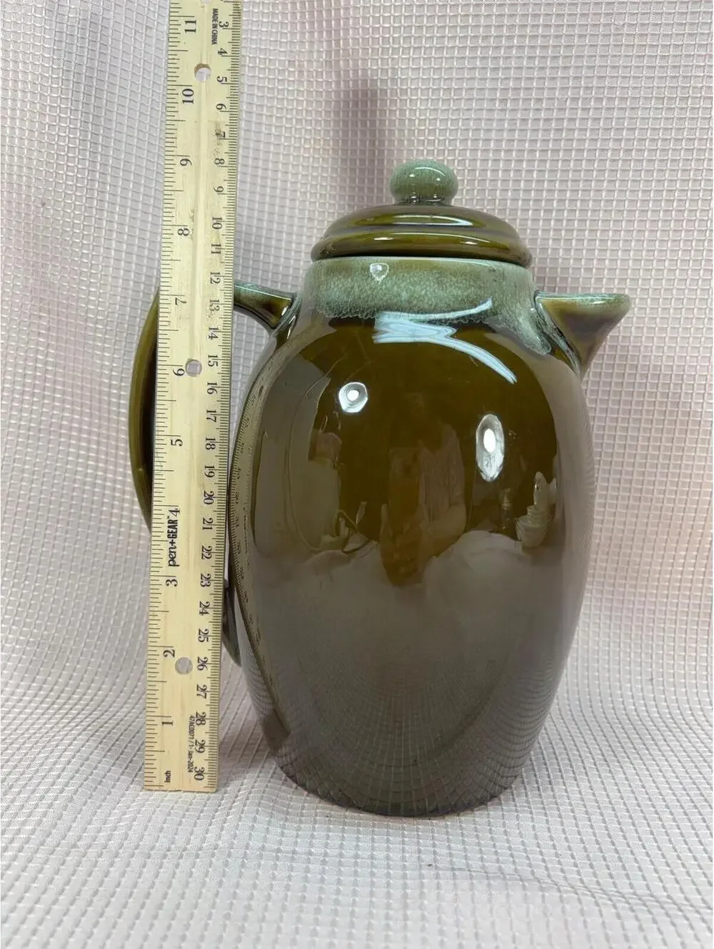 170 - Pfaltzgraff Pitcher - Celadon Green Drip Glaze ~ #495 ~ ceramic ~ pottery